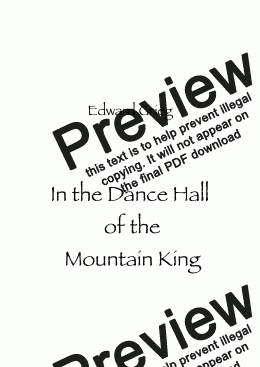 page one of In the Dance Hall of the Mountain King