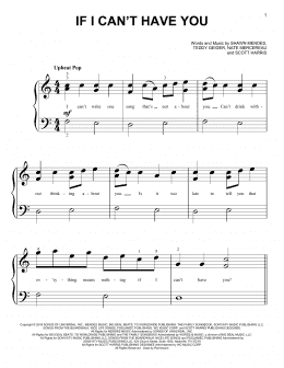 page one of If I Can't Have You (Big Note Piano)