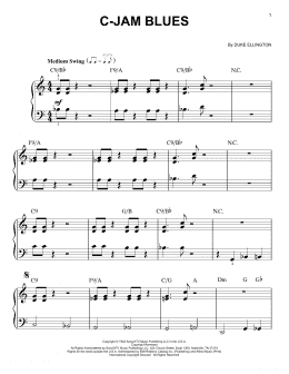 page one of C-Jam Blues (Very Easy Piano)