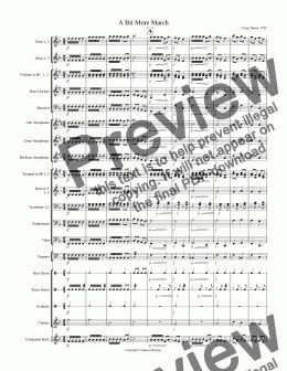 page one of A Bit More March (wind band)