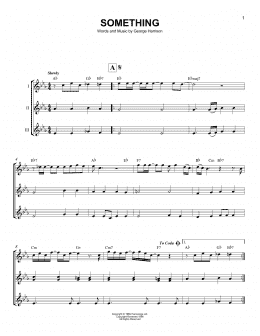 page one of Something (Ukulele Ensemble)