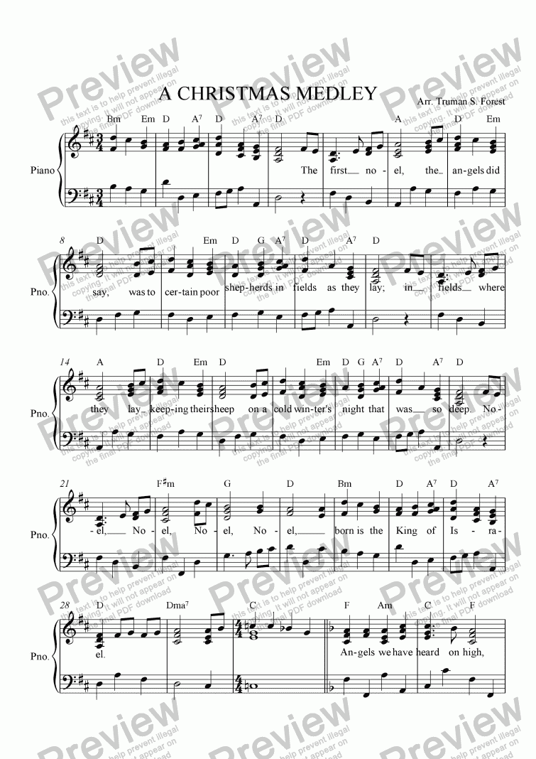 A Christmas Medley - Download Sheet Music PDF File