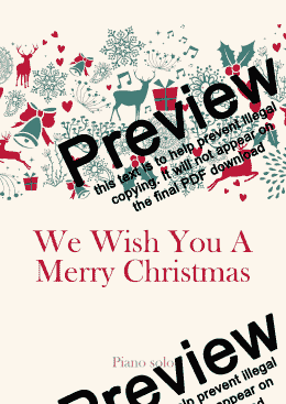 page one of We Wish You A Merry Christmas