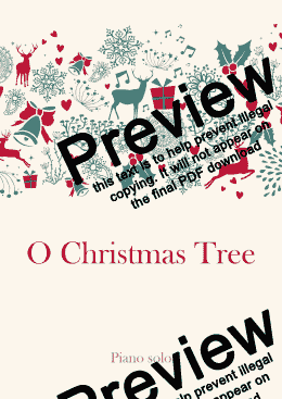 page one of O Christmas Tree