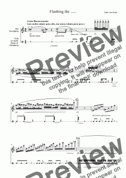 page one of Flushing - duettino for alto sax and vibraphone part 2