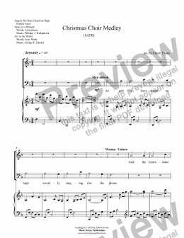 page one of Christmas Choir Medley