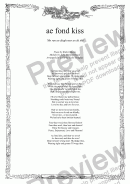 page one of Ae fond kiss