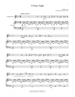 page one of O Holy Night (Trumpet and Piano)