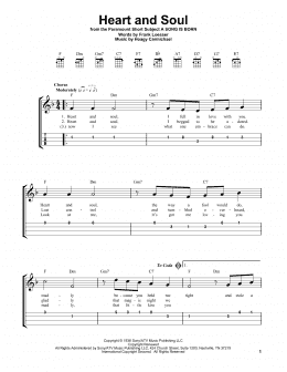 page one of Heart And Soul (Easy Ukulele Tab)