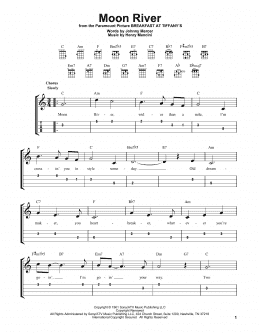 page one of Moon River (Easy Ukulele Tab)