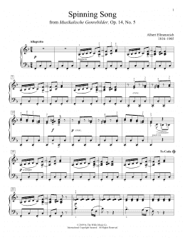 page one of Spinning Song (Educational Piano)