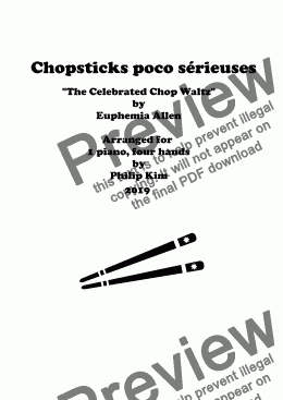 page one of Chopsticks poco sérieuses