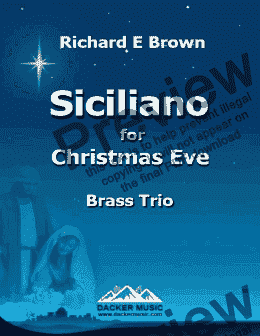 page one of Siciliano for Christmas Eve - Brass Trio