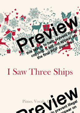 page one of I Saw Three Ships