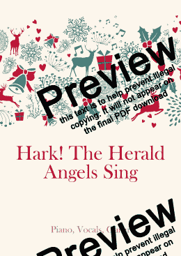 page one of Hark! The Herald Angels Sing