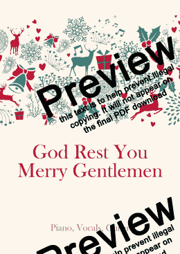 page one of God Rest You Merry Gentlemen