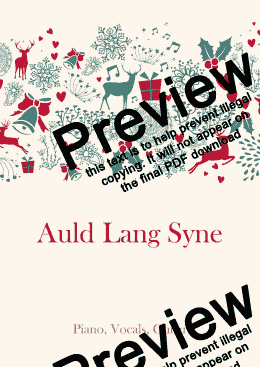 page one of Auld Lang Syne