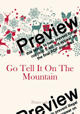 page one of Go Tell It On The Mountain