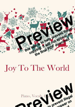 page one of Joy To The World