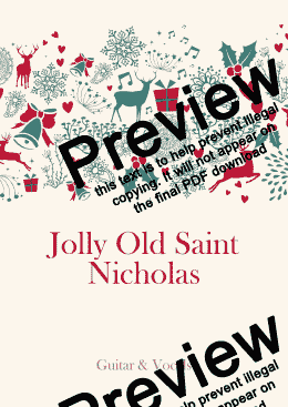 page one of Jolly Old Saint Nicholas