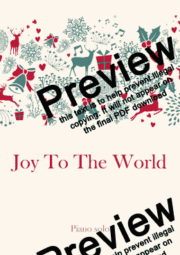 page one of Joy To The World