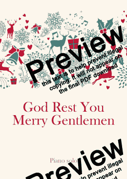 page one of God Rest You Merry Gentlemen