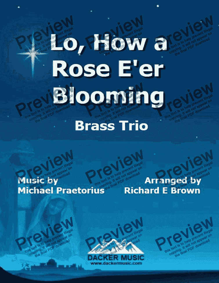 Lo, How a Rose E'er Blooming - Download Sheet Music PDF file