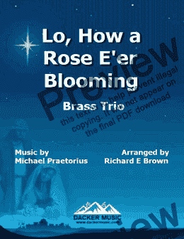 page one of Lo, How a Rose E'er Blooming