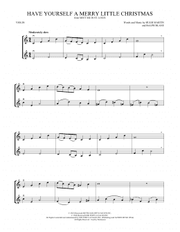 page one of Have Yourself A Merry Little Christmas (Violin Duet)