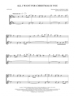 page one of All I Want For Christmas Is You (Alto Sax Duet)