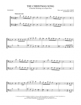 page one of The Christmas Song (Chestnuts Roasting On An Open Fire) (Trombone Duet)