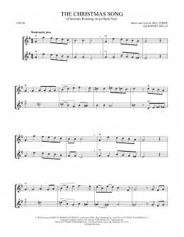 page one of The Christmas Song (Chestnuts Roasting On An Open Fire) (Violin Duet)