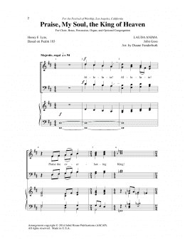 page one of Praise, My Soul, The King Of Heaven (arr. Duane Funderburk) (SATB Choir)