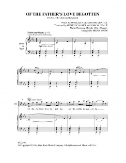 page one of Of The Father's Love Begotten (SATB Choir)