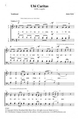 page one of Ubi Caritas (SATB Choir)