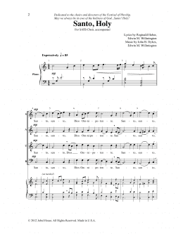 page one of Santo, Holy (SATB Choir)