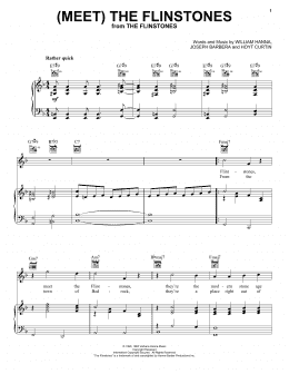 page one of (Meet) The Flintstones (Piano, Vocal & Guitar Chords (Right-Hand Melody))