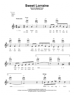 page one of Sweet Lorraine (Ukulele)