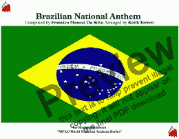 page one of Brazilian National Anthem for String Orchestra (MFAO World National Anthem Series)