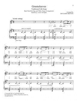 page one of Greensleeves (Piano & Vocal)