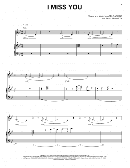 page one of I Miss You (Piano, Vocal & Guitar Chords (Right-Hand Melody))