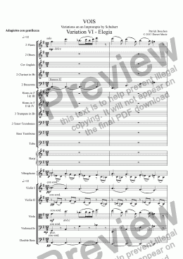 page one of VOIS - Variations on an Impromptu by Schubert - Variation VI - Elegia