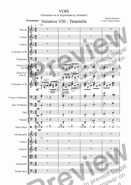 page one of VOIS - Variations on an Impromptu by Schubert - Variation VIII - Tarantella