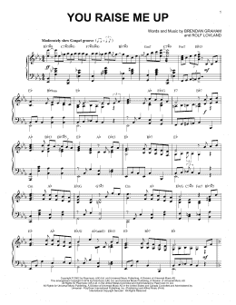 page one of You Raise Me Up [Jazz version] (Piano Solo)