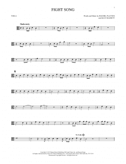 page one of Fight Song (Viola Solo)