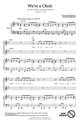page one of We're A Choir! (2-Part Choir)