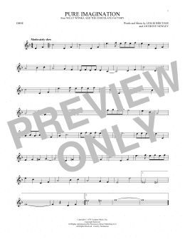 page one of Pure Imagination (from Willy Wonka & The Chocolate Factory) (Oboe Solo)