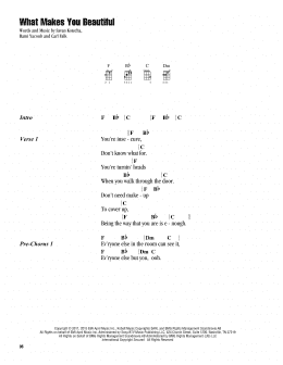 page one of What Makes You Beautiful (Ukulele Chords/Lyrics)