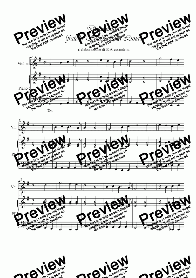 Dolce Sentire Violin And Piano Download Sheet Music Pdf File