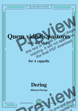 page one of Dering-Quem vidistis,pastores,in G flat Major,A cappella